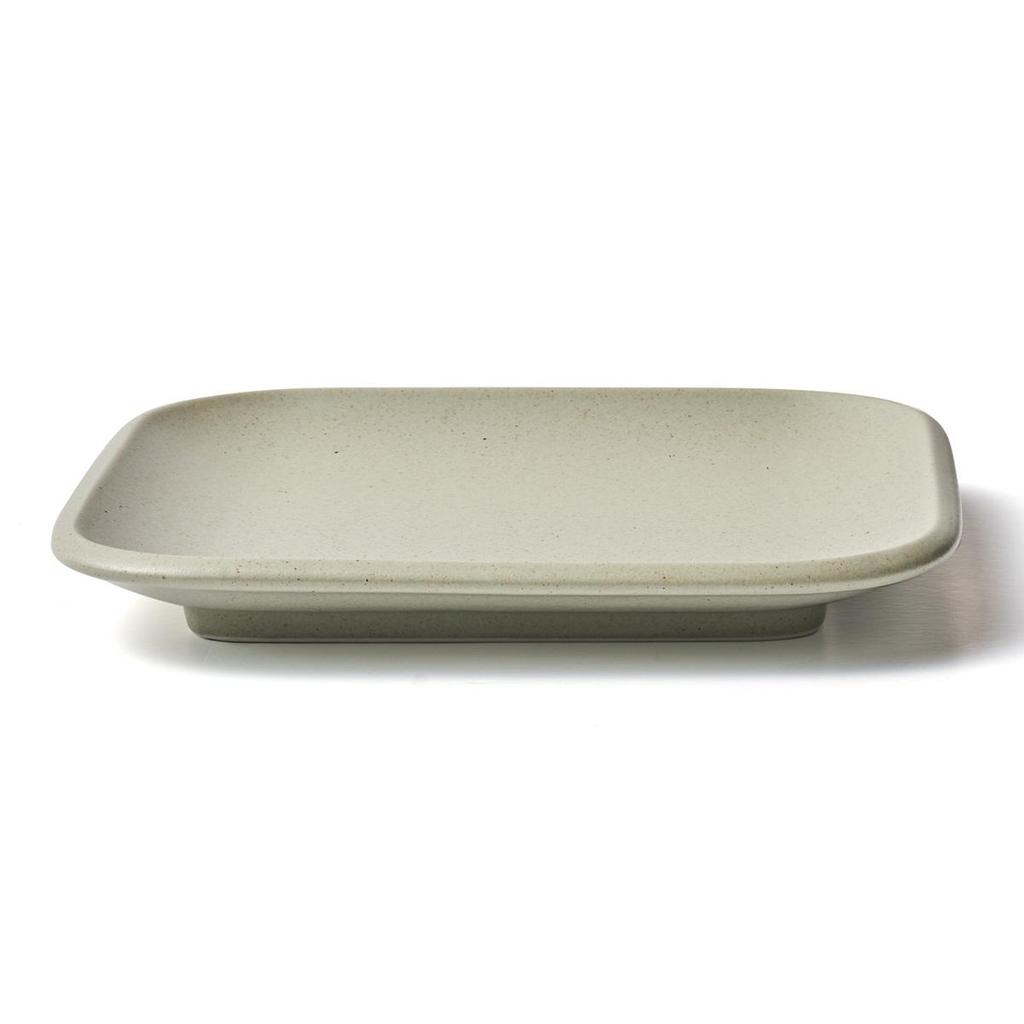 OVE Ceramic Dinnerware Square Small Plate (17x2.1cm) Nature Tableware Dishwasher Oven Safe