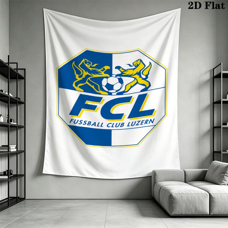 FC Luzern Wall Tapestry Aesthetic Wall Hanging Printed Fabric Blanket Decorative Tapestries for Bedroom Living Room Home Decor