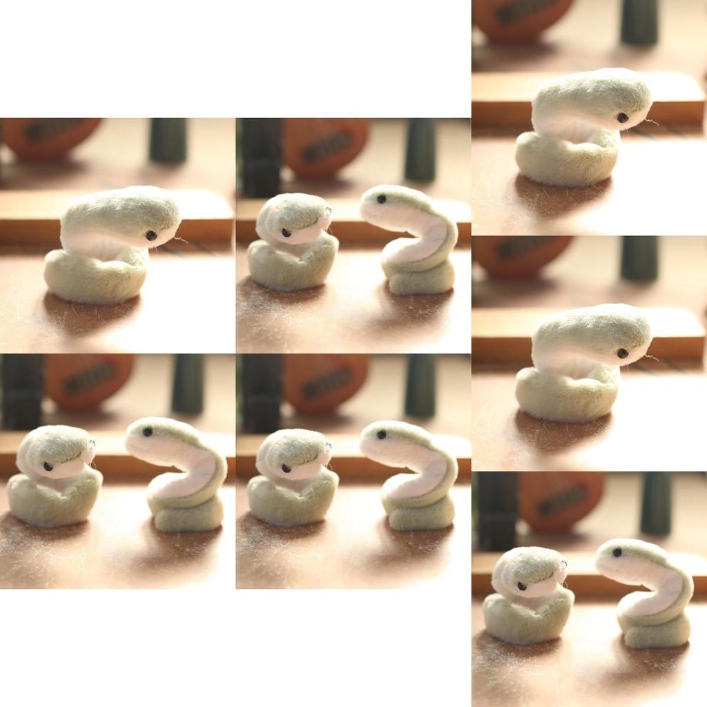 Cute Snake Plush Toy Keychain With Soft Short Plush For Bag Decor And Gift