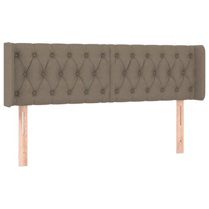 VidaXL Headboard with Ears Taupe 163x16x78-88 Cm Fabric3119114