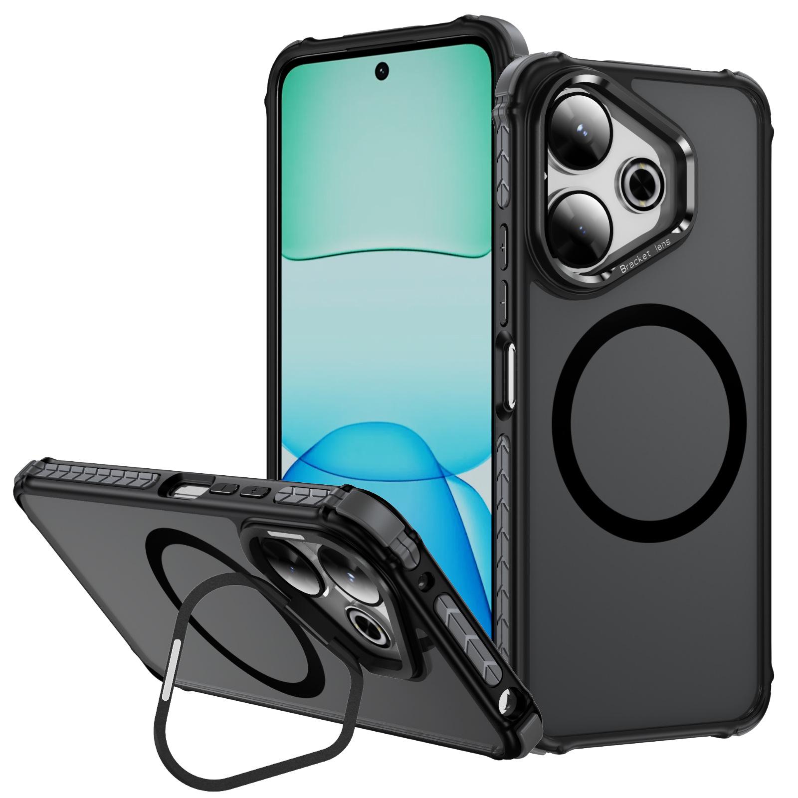 For Redmi Phone Case Magnetic Suction Ultra-thin Anti Drop Heat Dissipation Cool Phone Case Skin Feel Bracket Phone Case For Redmi 13