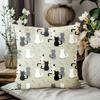 1 Pieces Cute Cat Pattern Throw Pillow In Neutral Tones Polyester pillowcase, sofa decorative cushion cov Headboard Pillow