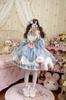 XHSUKADO Lolita Long Star Sailor Cat Claw Bunny Light Size M Women's Dress, Sleeves, Spring, Summer, Fall, Dreamy, Cute, Ribbon, Pattern, Collar,
