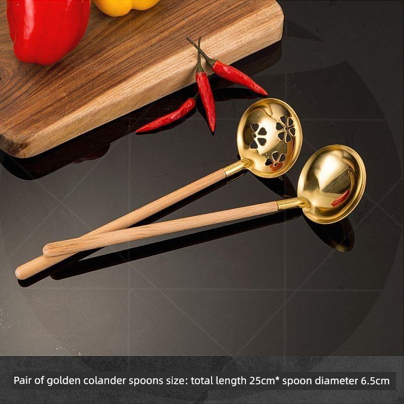 Household Soup Spoon 304J Stainless Steel Spoon Large Head Deepened Soup Spoon Dining Spoon Kitchen Soup Spoon Noodle Spoon
