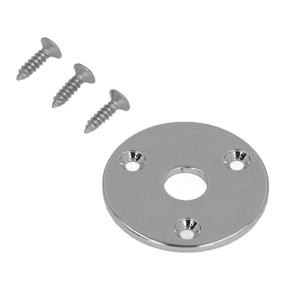 2PCS Black/Gold/Silver Output Jack Cover Round Round Jack Plate Guitar Jack Plate  For Guitar Bass серебряный
