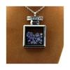 Stones and Minerals. Raw Tanzanite Necklace. Bottle Model.