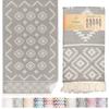 Mebien Touche De La Nature Premium Turkish Beach Towel – 35" X 67" Lightweight Quick-Drying Towel – 100% Cotton Sand-Free Turkish Towel – Vintage Dark