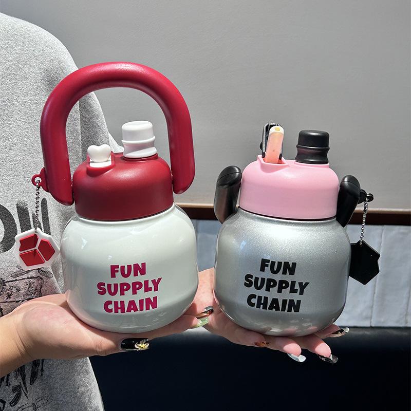 Water bottle big belly thermos cup high value large capacity carrying pot thermal insulation water cup portable water cup thermos cup large capacity
