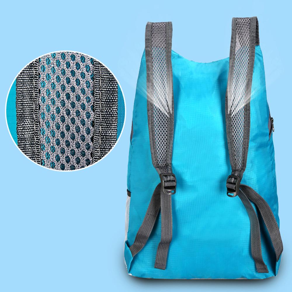 Folding Backpack Waterproof Polyester and Breathable Shoulder Strap Light Portable Travel Bag