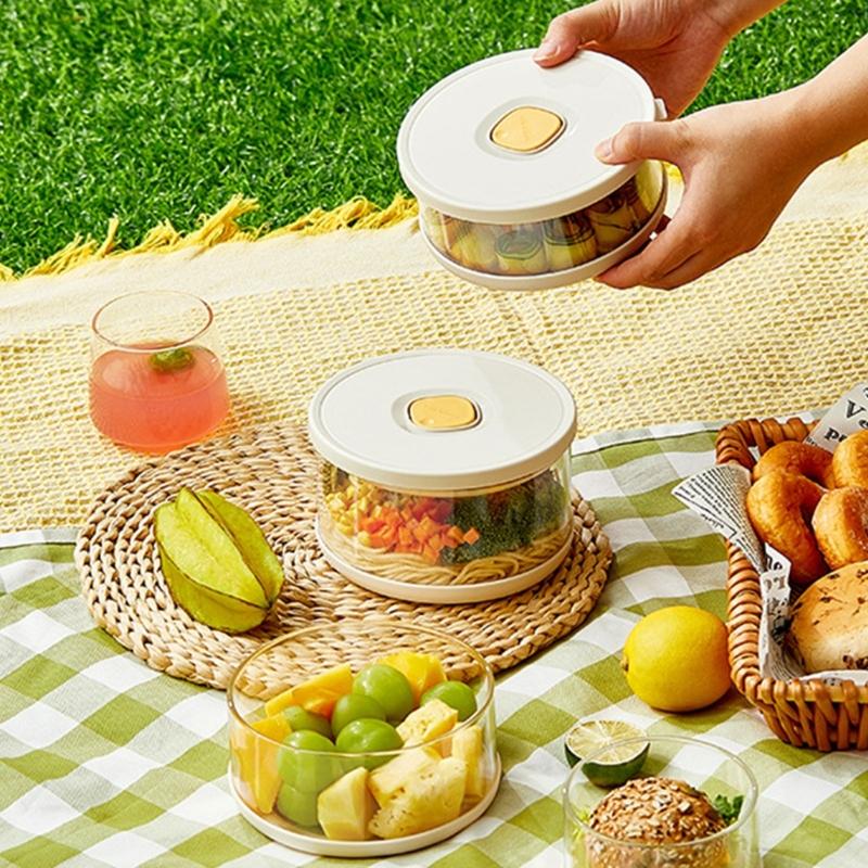 Borosilicate Glass Storage Container High Temperatures Resistant Meal Preparation Box For Commuting Travel