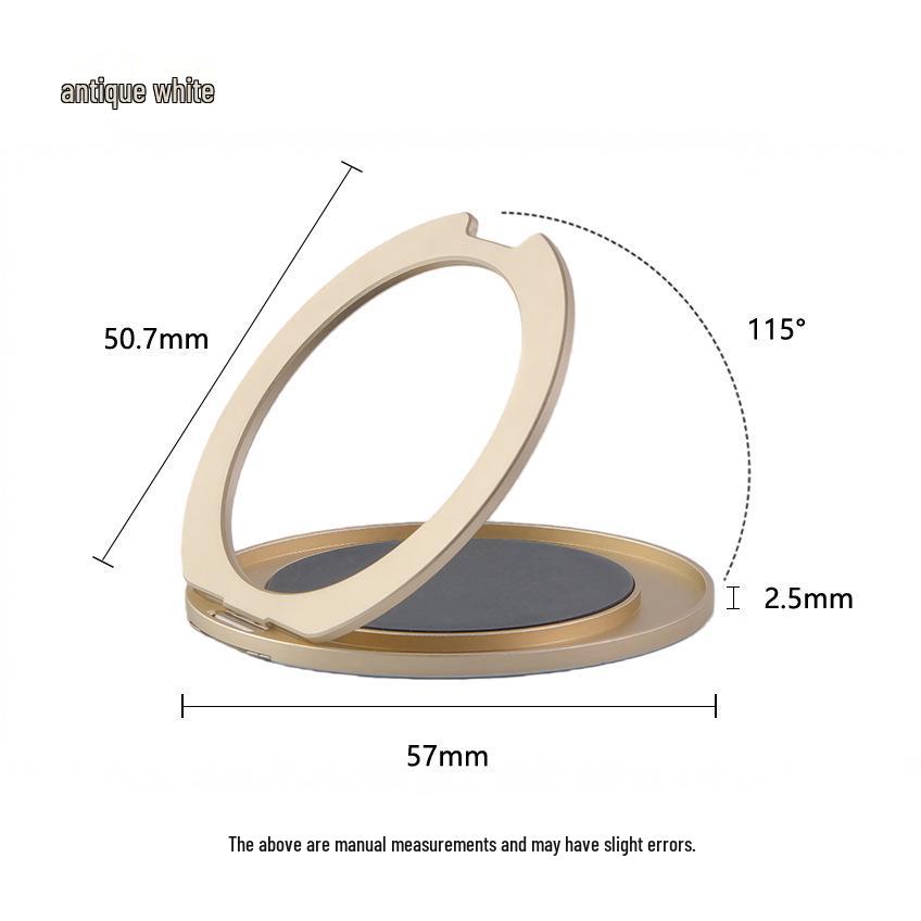 Compact 360° Rotating Desktop Phone Stand - Ultra-thin, Multi-angle Folding Holder.