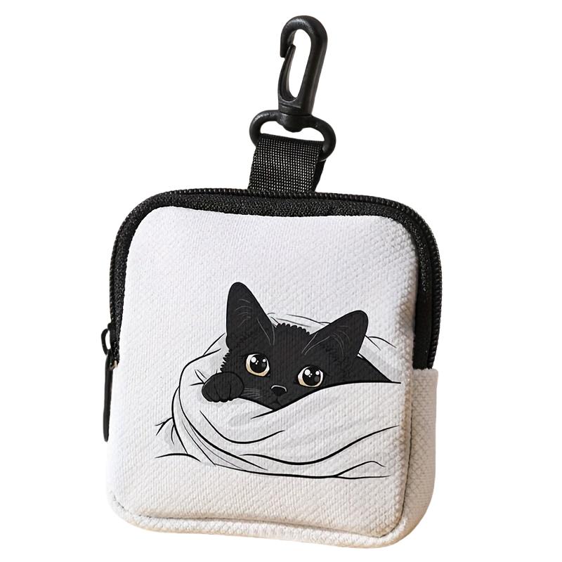1 PC Cat Pattern Printed Large Capacity Coin Wallet, Digital Printed Coin Wallet Storage Bag, Ideal Choice for Gifts