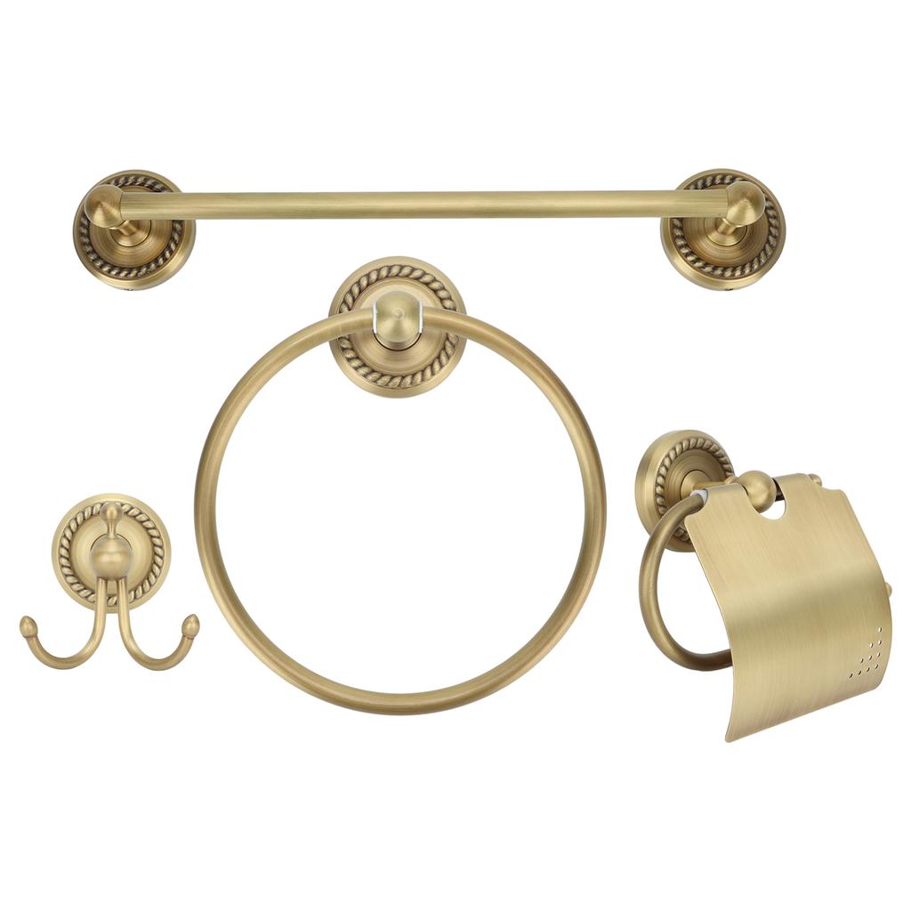 Towel Rack Copper Retro Style Storage Shelf Bath Towel Rack Home Decoration for Bathroom