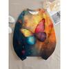 Butterfly Women Round-neck Sweatshirt Streetwear Autumn New Sweatshirts Oversized Pullovers Tops Woman Clothing