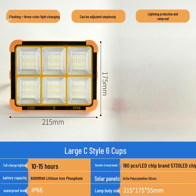 Portable Solar LED Emergency Floodlight