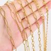 1Meter Stainless Steel Geometric Cutouts Oval Flower Trend Link Chain DIY Chain for Women Party Necklace Jewelry Making Supplies