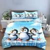Penguins on icy landscape. Bedding sets Duvet cover sets Duvet covers Pillowcases(1 * Duvet Cover 2 * Pillowcases without duvet insert)