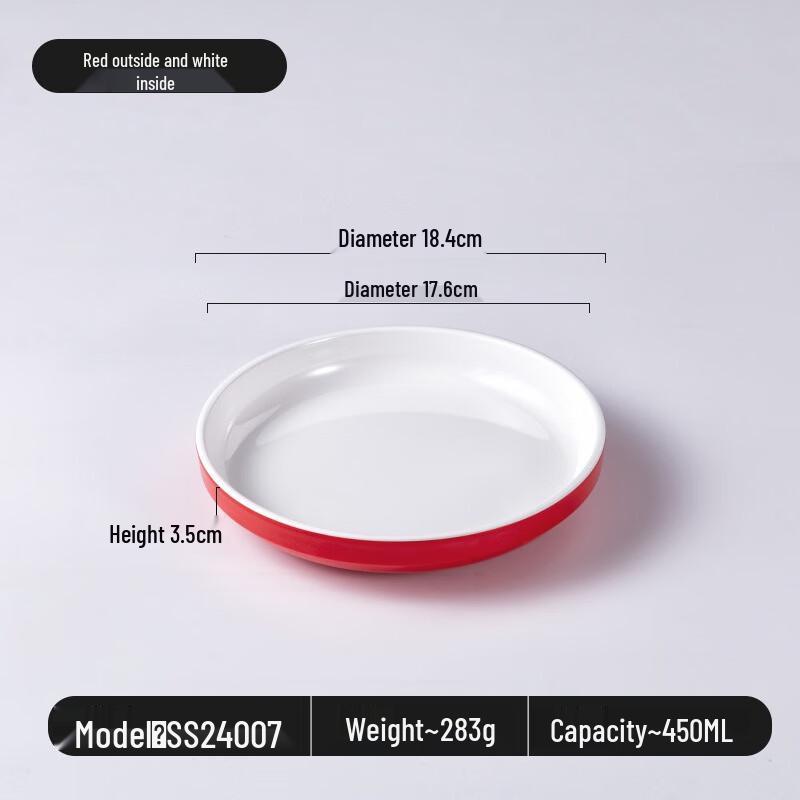 JINMEILI Melamine Commercial Round Dinner Plates