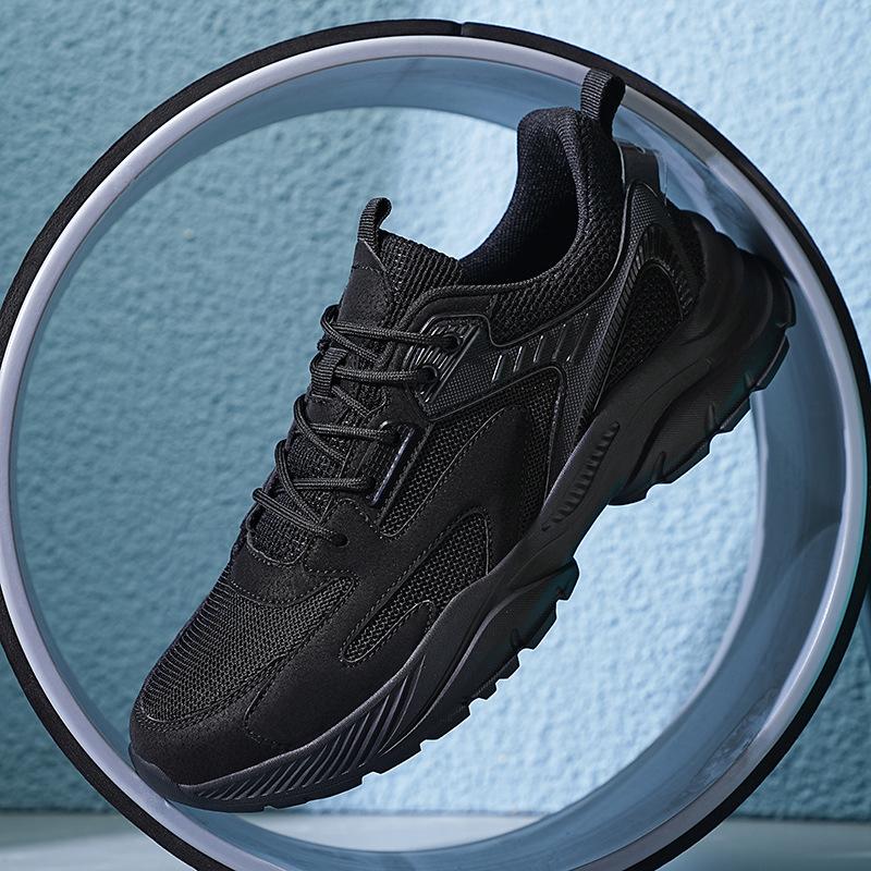 

Мужская обувь больших размеров, всесезонная, на толстой подошве, нескользящая, повседневная, универсальная, модная, спортивная, сетчатая, папина обувь, кроссовки для бега 39