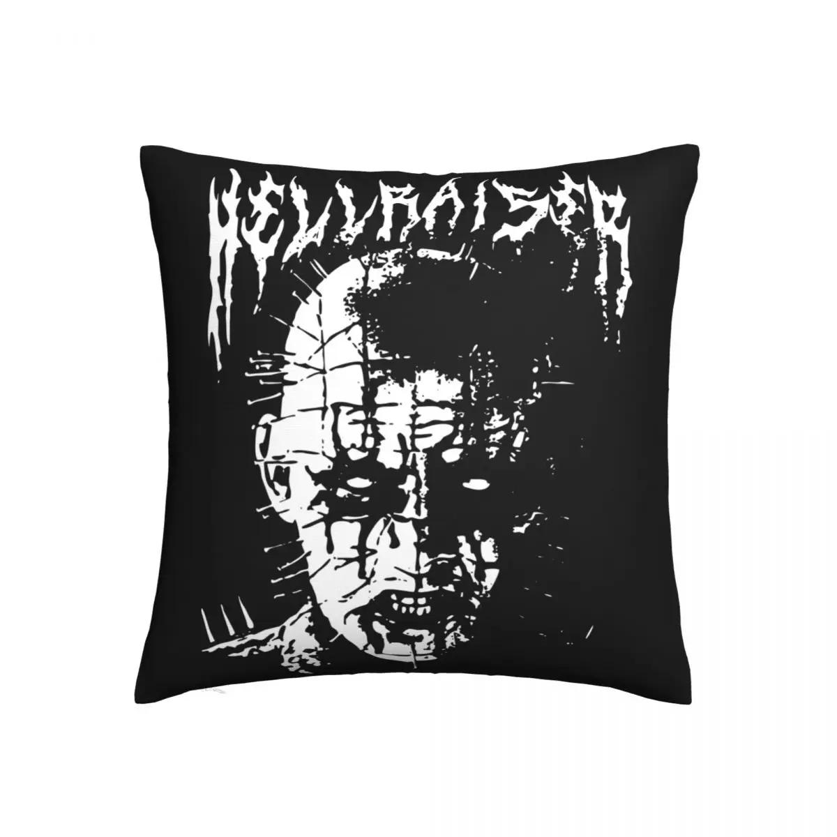 

Black Metal Pinhead Hellraiser Pillowcase Printing Cushion Cover Decoration Halloween Horror Movie Throw Pillow Case Cover Home 12x12Inch