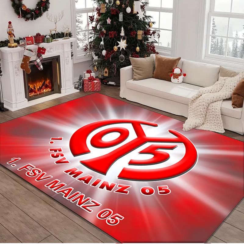 1PC rug Mainz Football Crest Carpet, Chair Rug,Area Rug for Office Bedroom living rooms bedroom, Doormat decor Christmas fan gifts