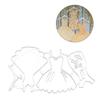 Women Dress Die-Cuts Lady Dress Frame Metal Cutting Dies for DIY Embossing Scrapbooking Paper Cards-Photo Making-Decor