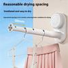 Travel Foldable Laundry Hanger With Strong Suction Pads Storage Durable ABS Construction Ideal For Hotels Camping Hanging Towels Bags Clothes
