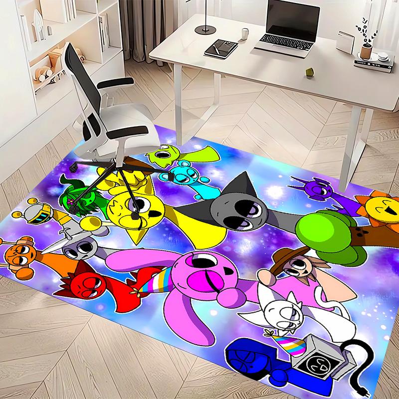 Sprunki1 Printed Absorbent Washable Carpet, Non-Slip Bathroom Mats, Kitchen Rugs, Yoga Mat,Living Room Entrance, Camping Picnic Rugs
