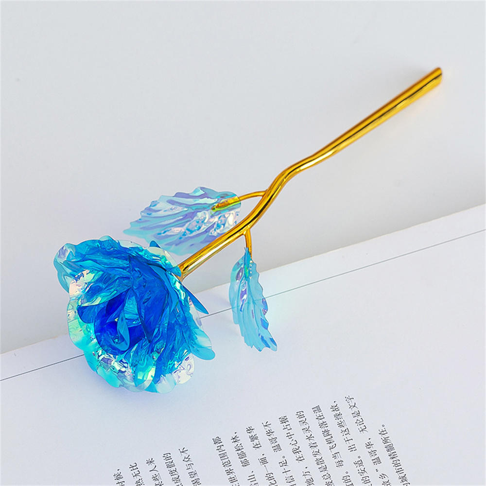 Multi-Color Gold Plated Rose Flower Romantic Valentine’s Day Mother's Day Gift Garden Decoration Flower Decoration
