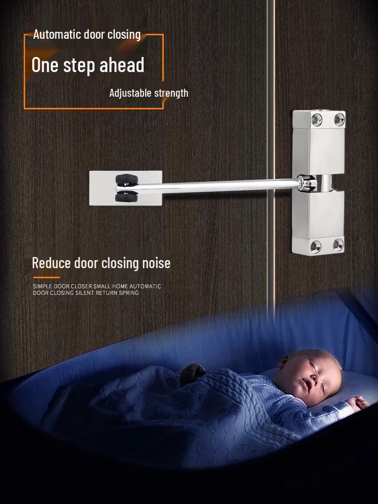Portable Silent Spring-Back Lightweight Automatic Door Closer