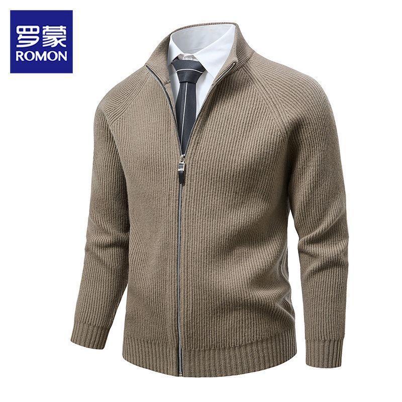 Romon Men s 100 Wool Saddle Shoulder Cardigan Sweater 3XL 9498₽