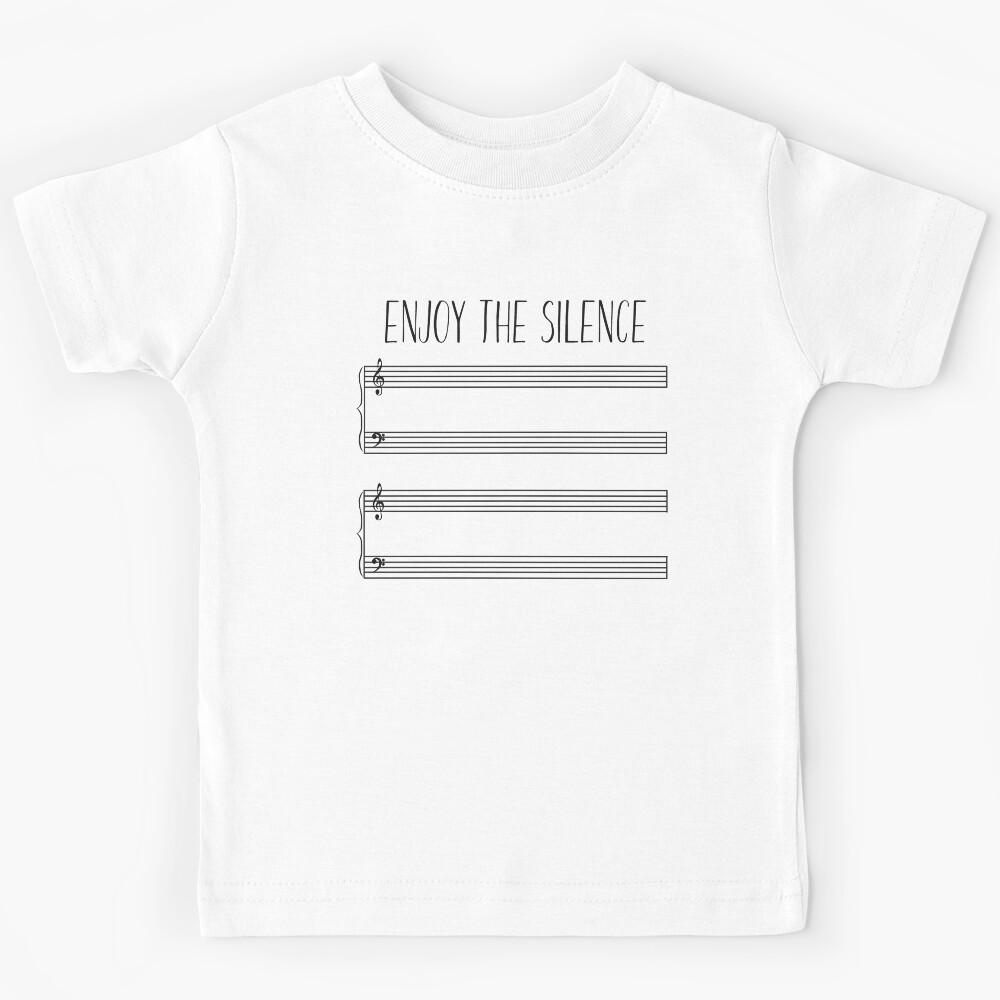 Enjoy the Silence - Musical Notation - The Sound of Silence Kids T-Shirt 130
