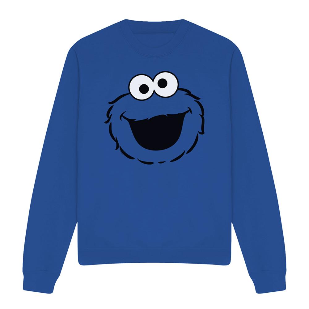 Sesame Street Unisex Adult Cookie Monster Face Sweatshirt