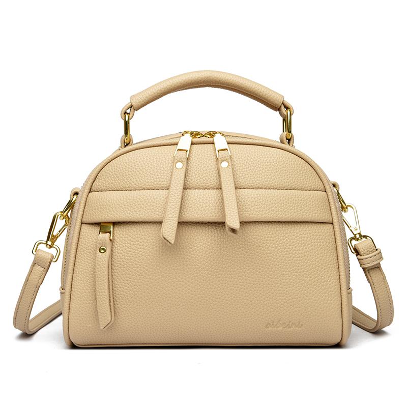 Retro Style PU Leather Shoulder Bag for Women Monochromatic Crossbody Bag Luxurious Design New Fashion Standard