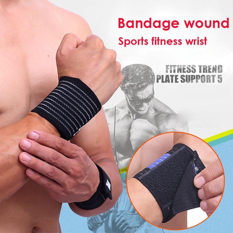 1pc Elastic Bandage Hand Stripes Safe Dirt-proof Wearable Sports Knee Support Strap Ankle Leg Protector Band Wrist Brace Fitness