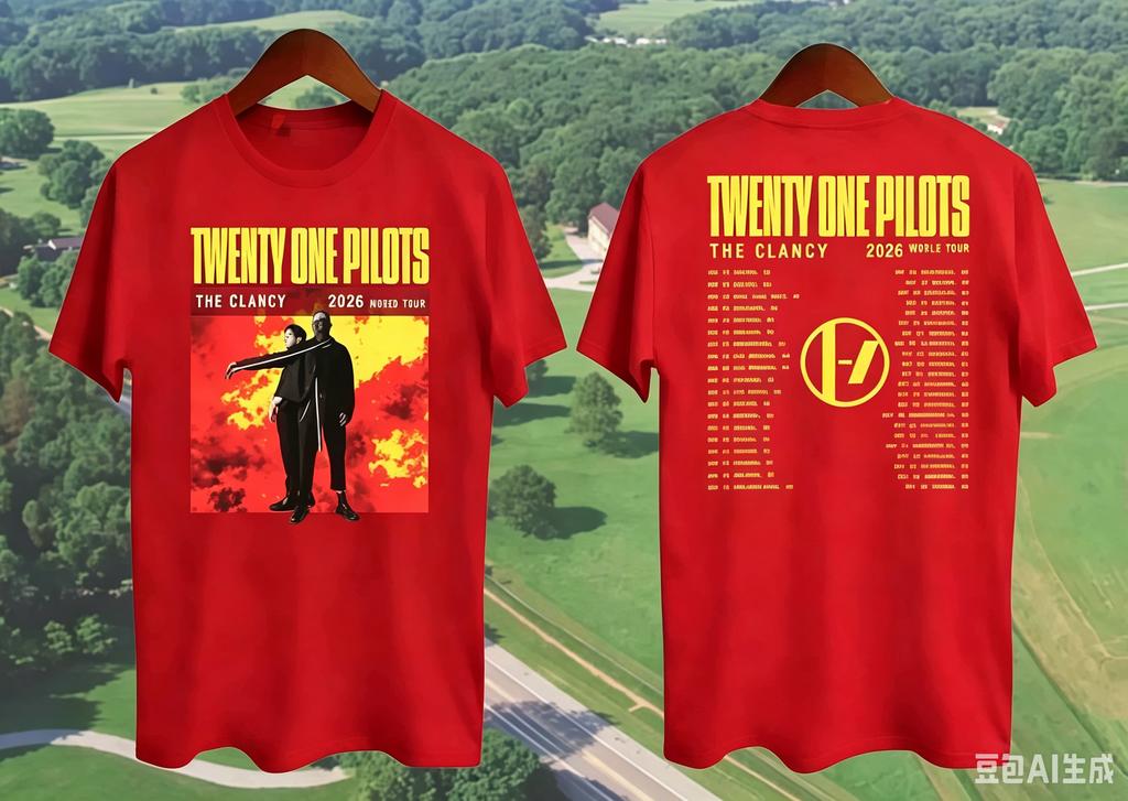 Twenty One Pilots Clancy World Tour 2026 Music T Shirt Black Gift for Fans Summer New Unisex Unisex Cotton Tshirt Street Wear Y2K
