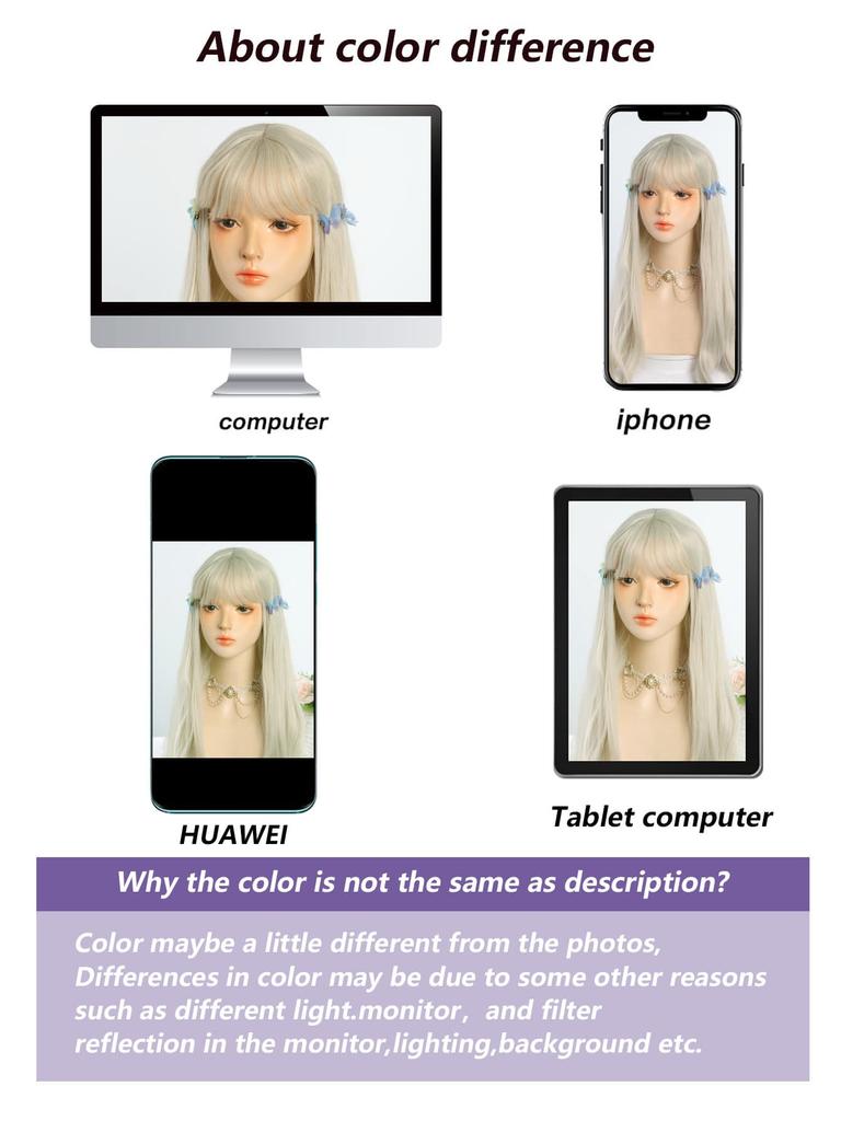 Light Ash Cosplay Synthetic Wigs with Bangs Long 24-inch Long Curly Wavy Lolita Halloween Wigs Heat Resistant Fiber Bangs Hair