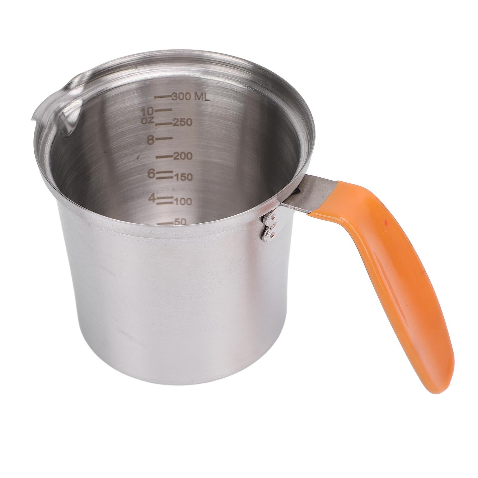 

Milk Frothing Pitcher with Lid Scale Stainless Steel Milk Frother Cup for Latte Coffee 300ML L