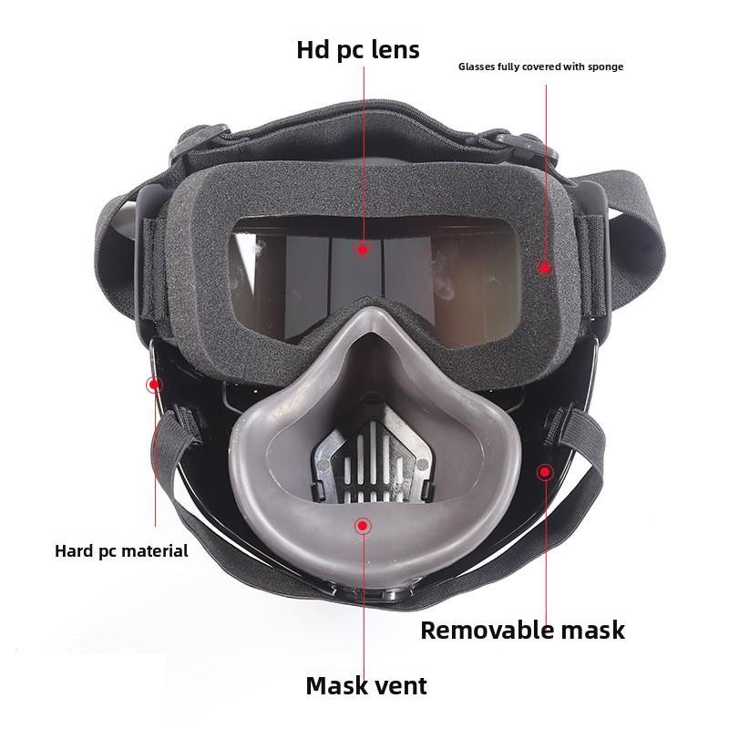 Maschera Integrale per Polvere e Schizzi Antiappannante Occhiali Protettivi Maschera per Sabbia e Polvere Vernice Spray Industriale Lucidatura Alta Definizione