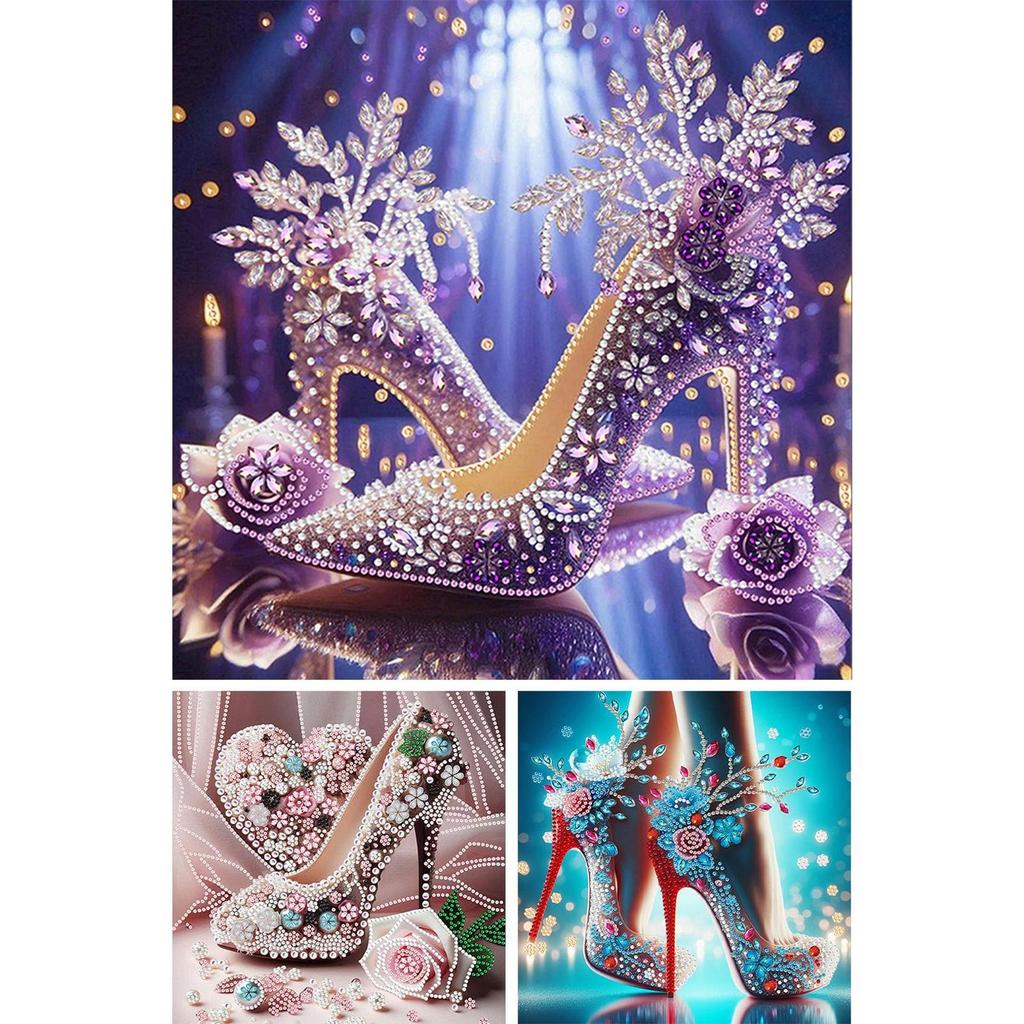 Dream High Heels DIY Gem Art Diamond Painting Kits for Home Wall Decoration Crystal Rhinestones Diamond Painting 11.81x11.81in