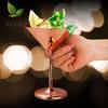 Stainless Steel Martini Cocktail Glass Champagne Goblet Wine Cup Rose Gold Personalized Design Metal Utensils