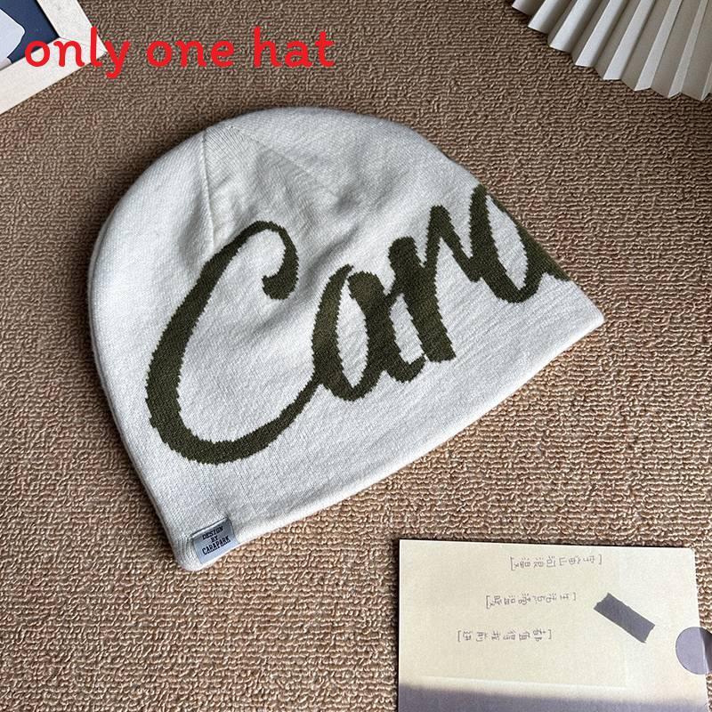 Cotton Letter Print Beanie Hat For Men Women With Windproof Warmth For Fall Winter Seasons White
