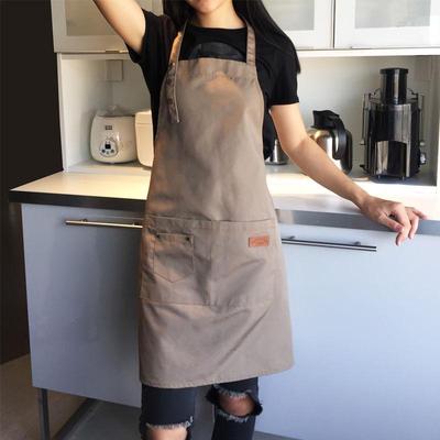 Sommer-Schürze im koreanischen Stil aus Baumwolle: Ölbeständig, Individuelles Logo, Hochwertig für Küchen & Cafés