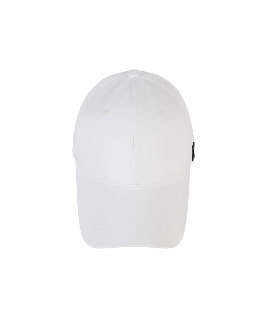Bajal Matte Studded Oversized Ball Cap White