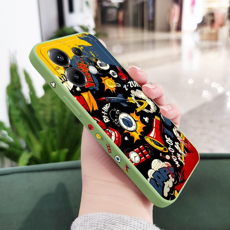 

Cartoon Blast Phone Case For Xiaomi Poco F8 F7 X7 X6 F6 M6 M5 M5S F5 X5 F4 X4 M4 F3 X3 Ultra Pro GT Silicone Cover Poco X3 Pro світло-зелений колір