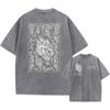 Men's Harajuku Casual Short-sleeved Washed T-shirt Retro Printed Street Hip-hop Retro Punk T-shirt Pickled T-shirt Top