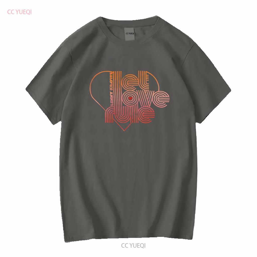 Amplified Adult Let Love Rule Lenny Kravitz T Shirt Long or Short Sleeves Vintage Washed Fashion Versatile Slightly Breathable