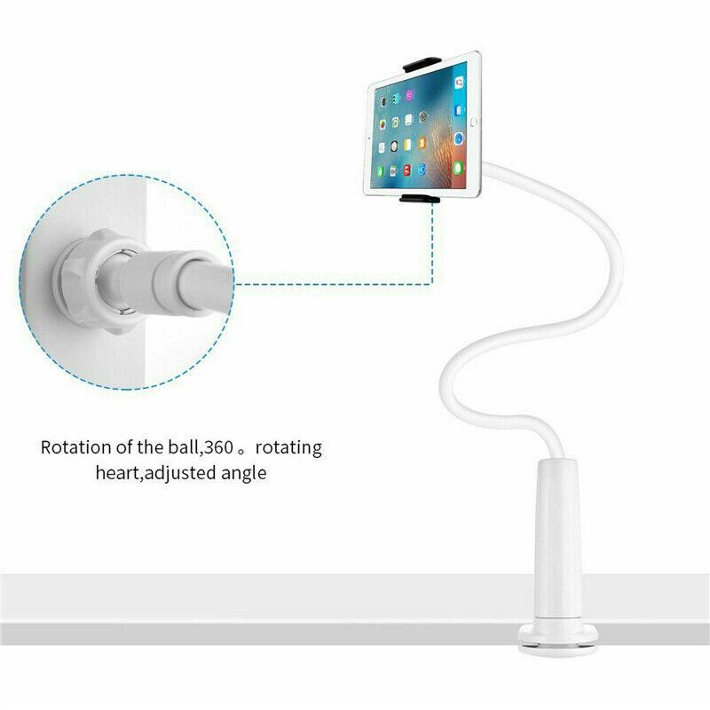 360º Adjustable Gooseneck Desk Mount Holder for iPad,  iPhone & Samsung Tablets