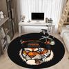 1pc Tiger Smoke Office Round Area Rug, Under Office Chairs Bedroom Living Room Home Decor, Room Deco, Available in Various Sizes