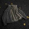 Unisex Winter Thickened Cotton Puffer Jacket With Fleece Lining Stand Collar Zipper Front Loose Fit Men Women